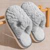 Autumn and winter warm plush cotton slippers soft sole couple home non-slip indoor home 2025 new shoes