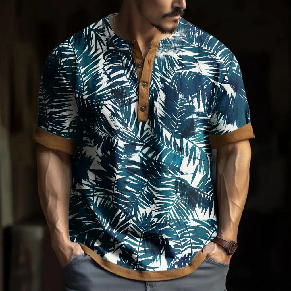 Men's Short Sleeve Graphic And Embroidered Fashion T-Shirt Spring And Summer Short Sleeve Printed