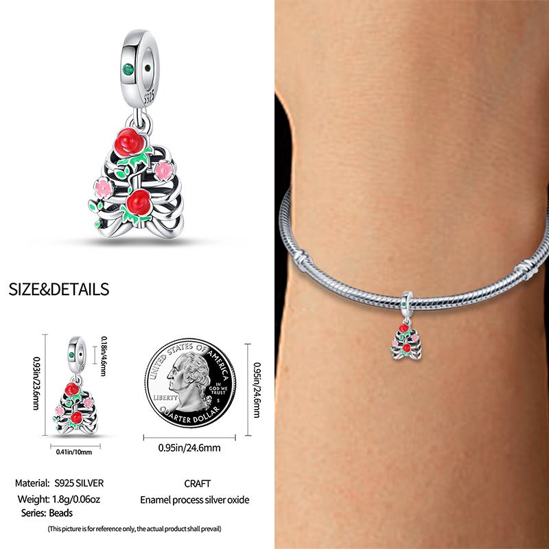 copper Charm Bead Charms Bead Charms Halloween Pumpkin Skull Collection Dangle Compatible With Authentic Bracelets Necklaces Women Do It Yourself Jewe