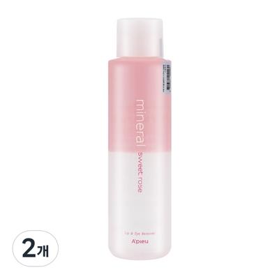 Mineral Lip & Eye Remover Large Capacity Sweet Rose, 250ml, 2 Units