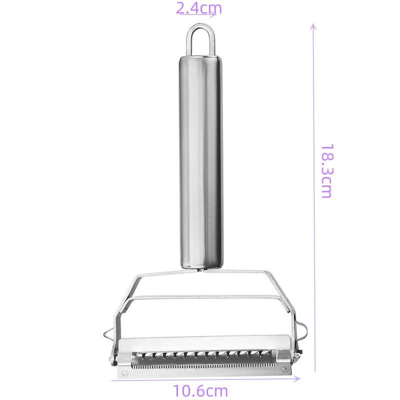 Stainless Steel Dual-Head Grater & Peeler - Multifunctional Kitchen Tool for Fruits, Melons, and Potatoes