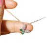 Trendy Girl Jewelry Emerald Simple Cold Wind Slightly Inlaid Collarbone Chain Female Personality Butterfly Zircon Necklace