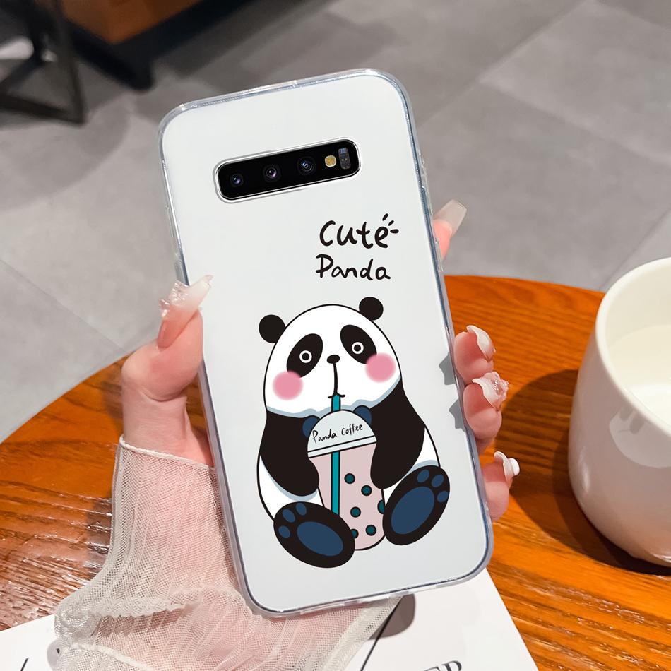 For Samsung S10 Lite Plus S10E Phone Case Creative Stamp Soft Clear Silicone Anti Drop Back Cover For Samsung Galaxy S 10 E Mask