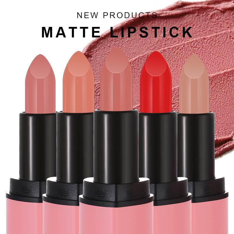 DragonRanee Heart-shaped Waterproof Long-lasting Non-transfer Velvet Matte Nude Lipstick
