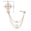 Fashion Metal Rhinestone Brooch for Women and Men Tasse Animal Lapel Pins Eagle Deer Wings Design Collar Pin Jewelry Gifts