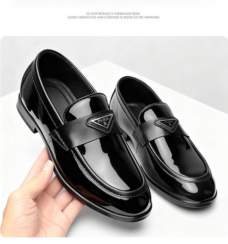 Neue Mode Herren Lackleder Freizeitschuhe Street Cool Freizeit Business Anzugschuhe Slipper Loafer