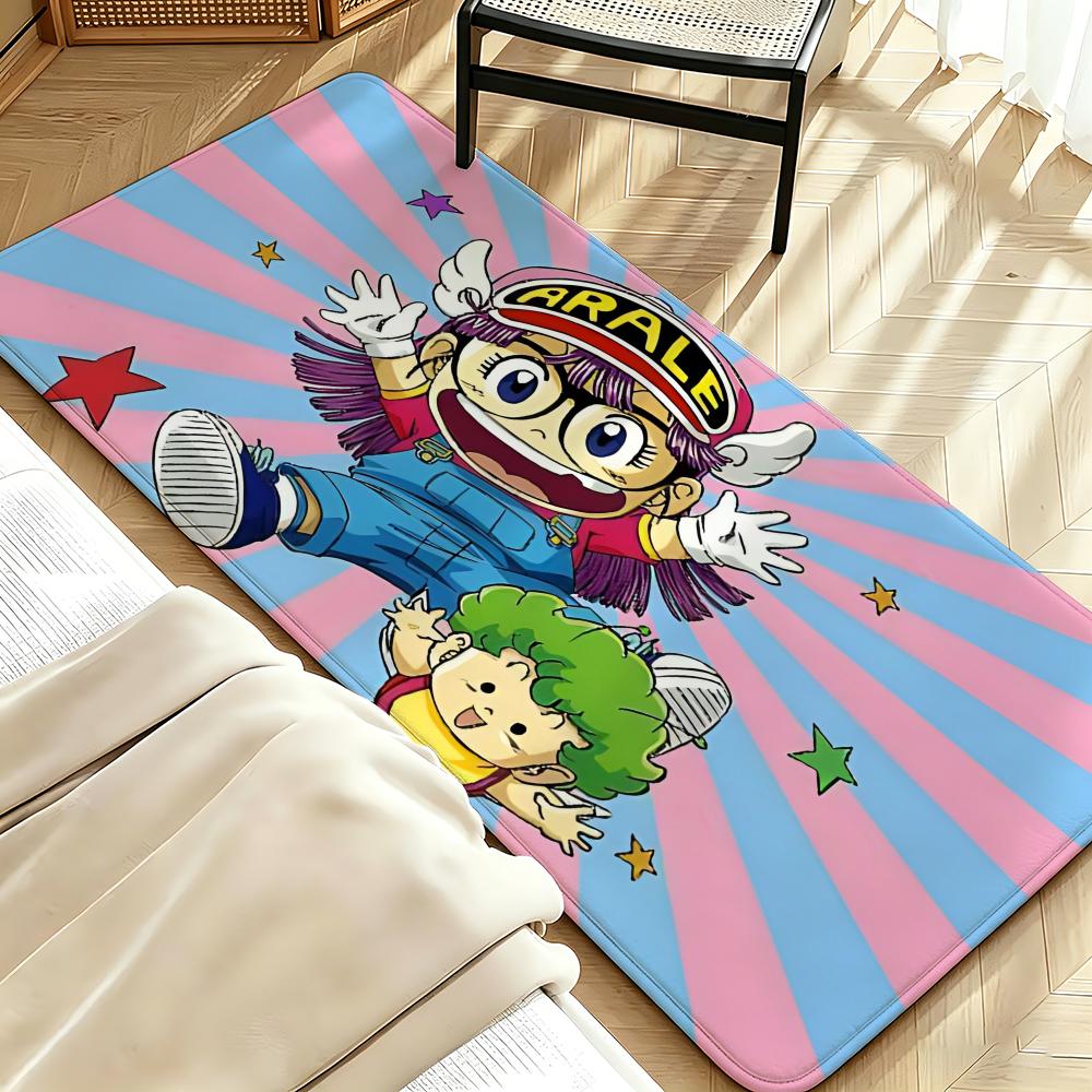 Anime D-Dr. S-Slump Floor Mat Soft Flannel Floor Mat  Suitable for Entryways, Living Rooms, Bedrooms, and Bathrooms