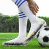 33-46 Men's High-top Football Shoes Are Laid-up Large-scale Children's Artificial Lawn AG Long Nail Football Boots Training Black Sneakers