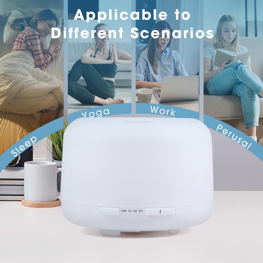 500ML Remote Control Humidifier Aroma Diffuser with Colorful LED Light Ultra Quiet Air Humidifier for Bedroom Home Office Yoga