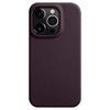 MELKCO For iPhone 14 Pro Max Magnetic Protective Case Genuine Cow Leather Coated PC Phone Cover
