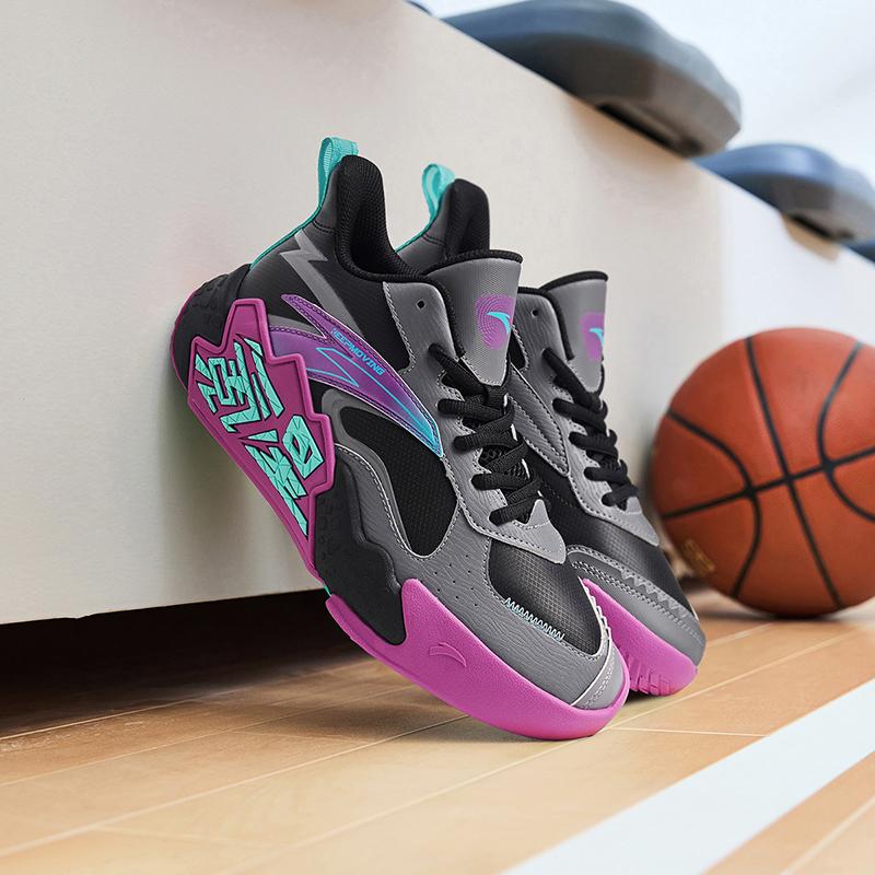 Anta Comfortable Classic Fashion Versatile Non-Slip Shock Absorbing Wear-Resistant Mid-Top Kids Basketball Shoes Men Sneaker A12431101