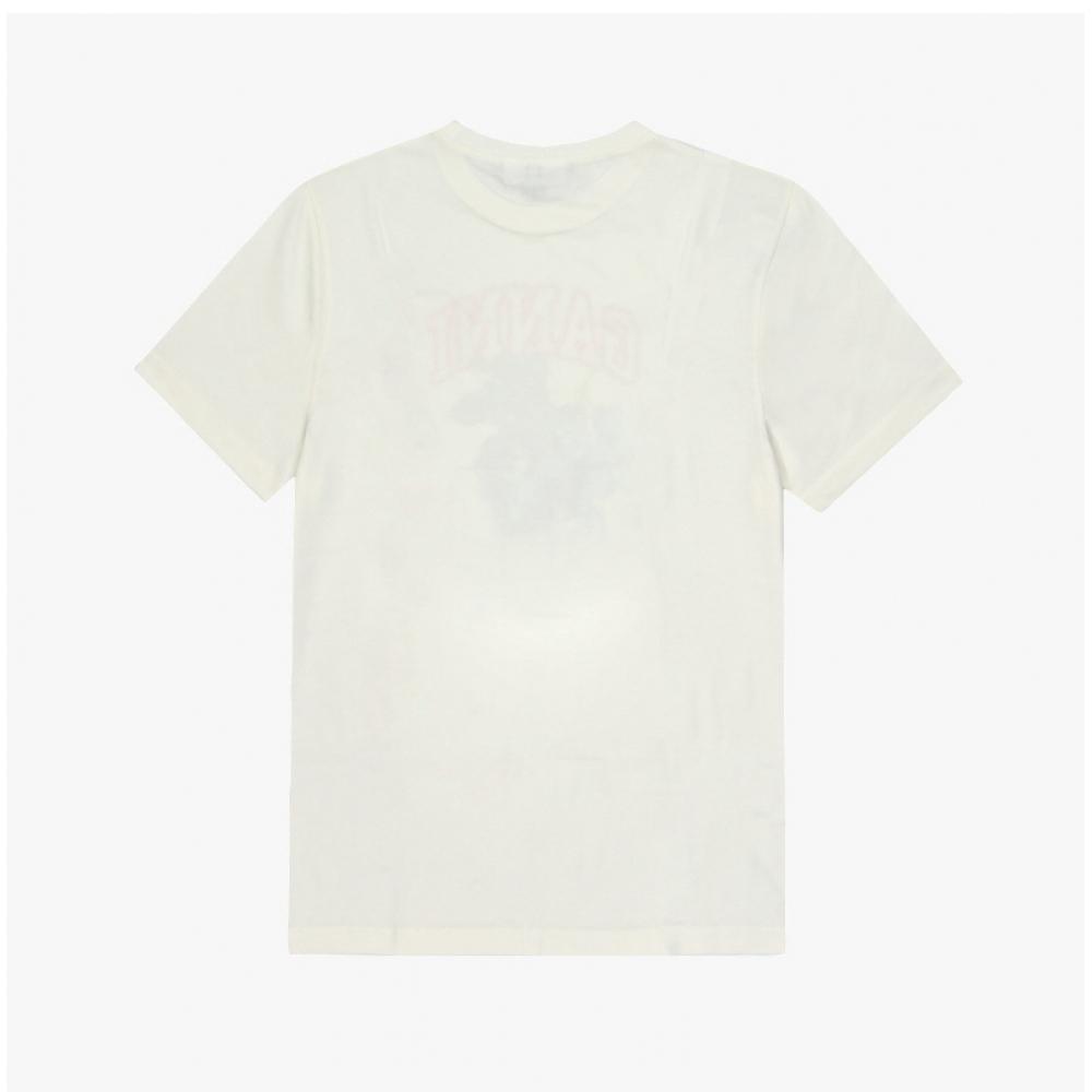 Ganni Dam S T-shirt Druva Logotyp tryck T4230