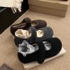 New Velcro Shoes for Women, Fleece Single Shoes, Warm Cotton Shoes, Flat Shoes