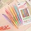 6pcs/set Pastel Highlighter Pen Set Cute Aesthetic Colored Markers for Kids School Office Supplies