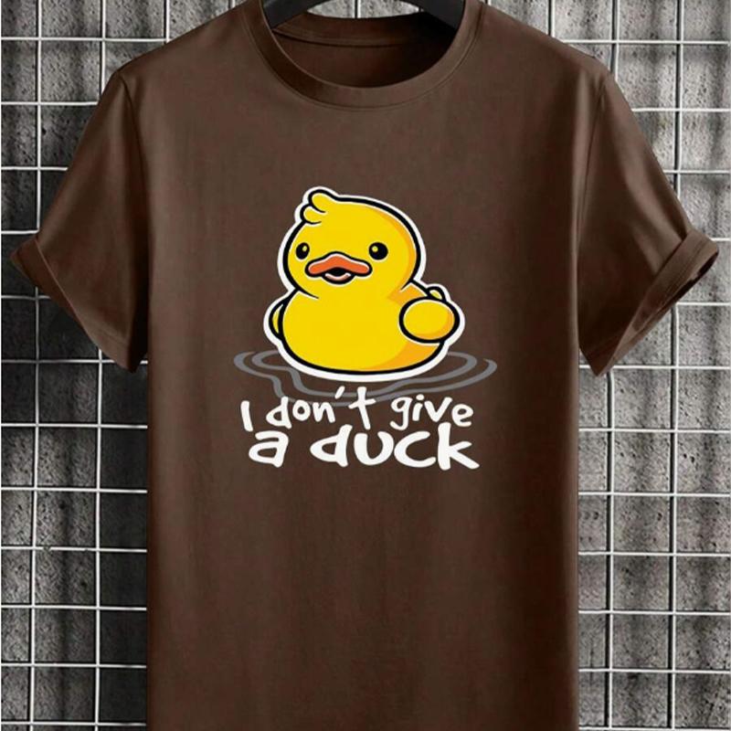 New Summer Men's Fashion T-shirt Lucky Duck Printed Men's T-shirt Top
