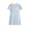 Chinese Gold Silk Jacquard A-Line Dress: Elegant Short Sleeve, Slimming, High Quality Women's Summer Style