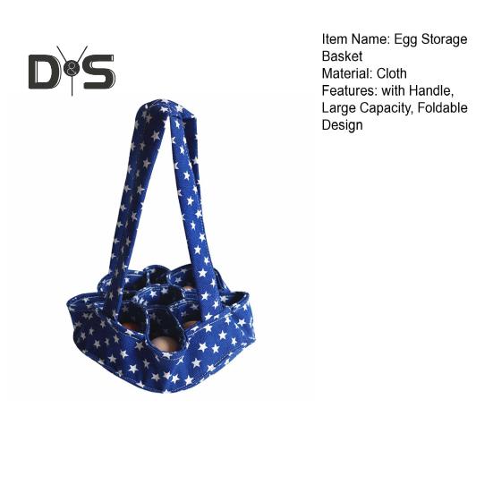 Painted Eggs Collecting Basket with Handle Large Capacity Foldable Design Multifunctional Egg Pouch Portable Eggs Collecting Basket