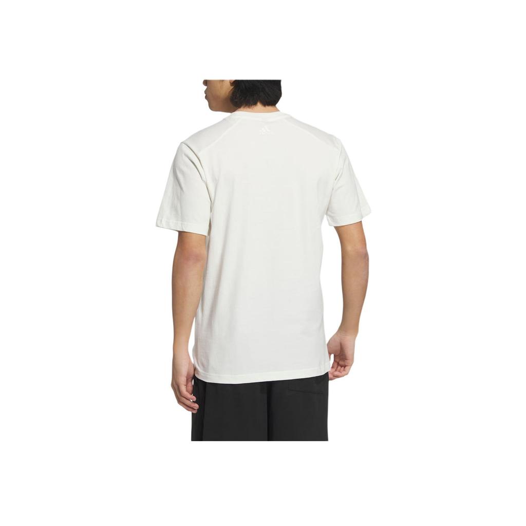 Adidas Graphic Logo Crew Neck Casual Short Sleeve T-Shirt Unisex Tops White JP4584