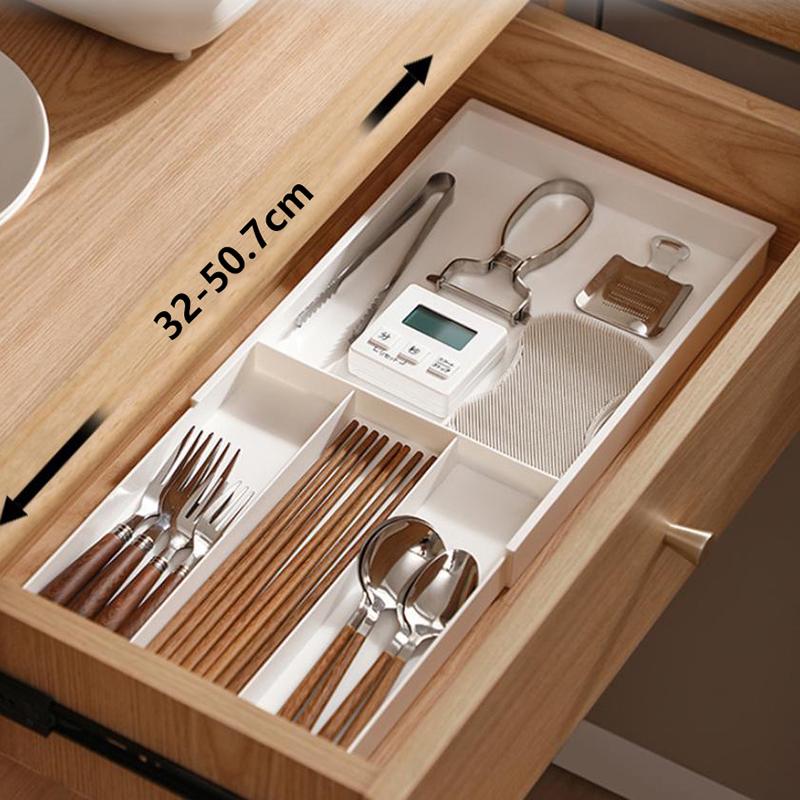 Silverware Drawer Organizer Expandable Cutlery Organizer Utensil Tray For Kitchen Adjustable Flatware Tray Cutlery Holder