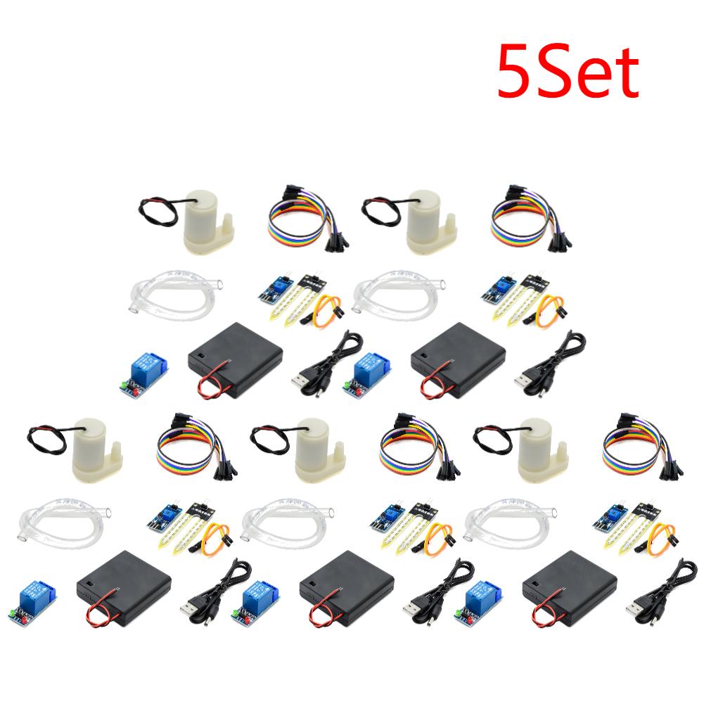 1-10Set Automatic Irrigation Module DIY Kit Automatic Watering Kit Soil Moisture Sensor Relay Module 50cm Hose for Arduino