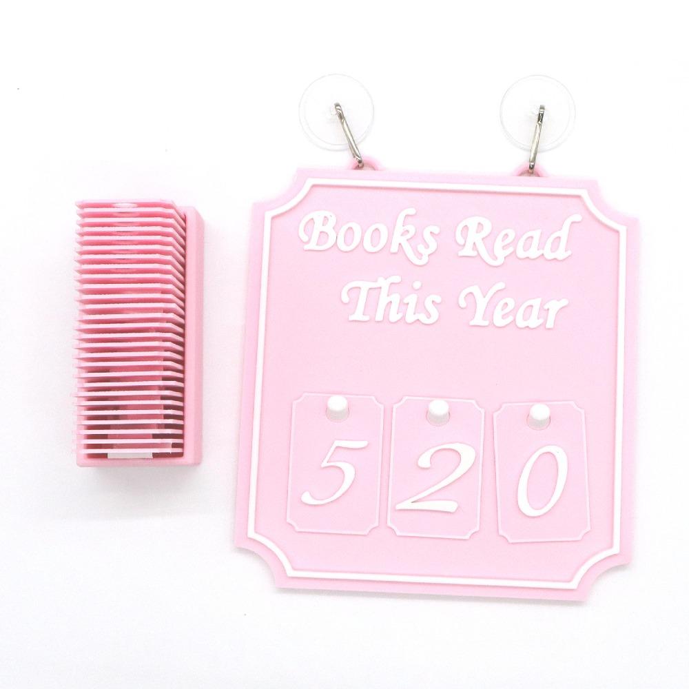 3D Printing Hanging Bookshelf Counter Bookish Decor Yearly Reading Track This Year Book Tracker with Hook