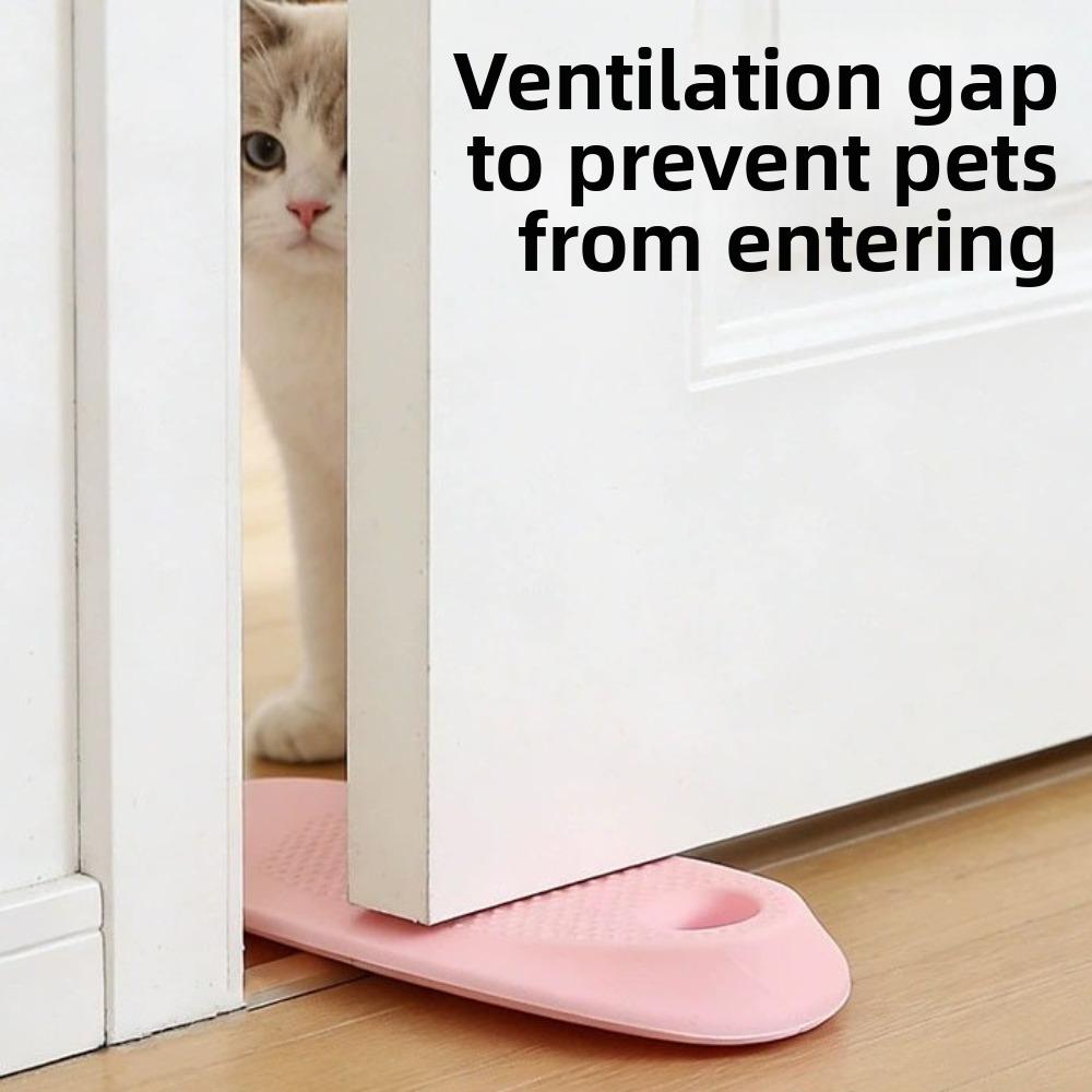 Safety Guard Anti-Slip Pet Door Stopper Thickened Silicone Door Wedge Windproof Anti Pinch Door Plug Home Use