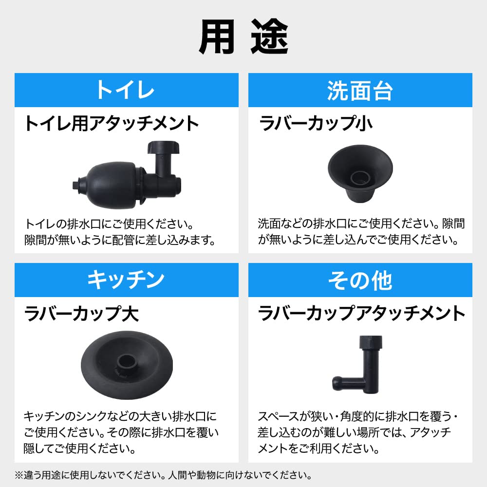 SUGGEST Pressurized Pipe Cleaner Stainless Steel Drain Cleaner Air Pressure Drain Drain Clog Cleaning Toilet Washroom Bathroom Kitchen