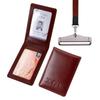 Genuine Leather Magnetic ID Card Holder and Protective Sleeve