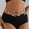 Bohemian Beach Waist Chain Belly Chain With SeaShell Pearl Starfish Decors For Women Girl Pool Parties Music Festival