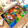Block Style S-Sandbox Pixel Game Cartoon Soft Non-Slip Large Area Rug for Living Room,Bedroom Carpet Mat for Sofa,Home Decor