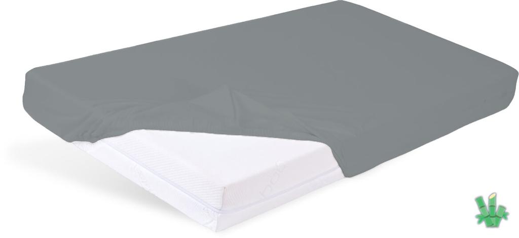 Bamboo Fitted Sheet 150x190, 160x200x20, Dark Gray_44, Matex