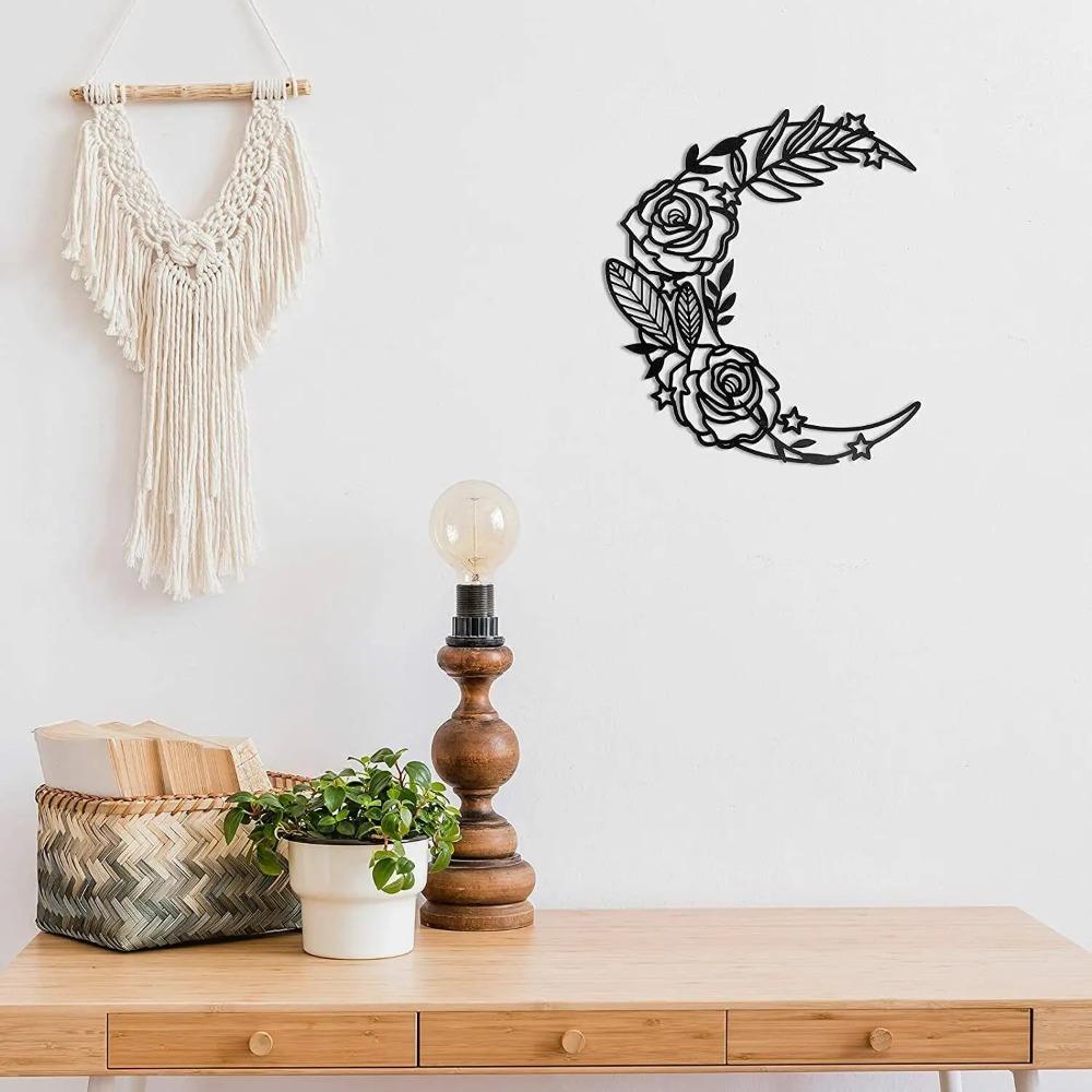 1pc Moon Phase Wall Art - Boho Moon Home Decor - Elegant Hanging Moon Decor for Living Room, or Any Space - Stylish and Modern