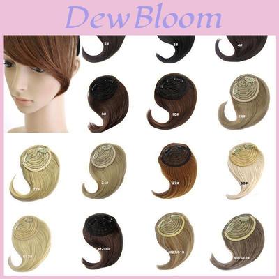 Luxurious Clip In On Womens Straight Side Bangs Fringe Hair Extension In 16 Stunning Colors