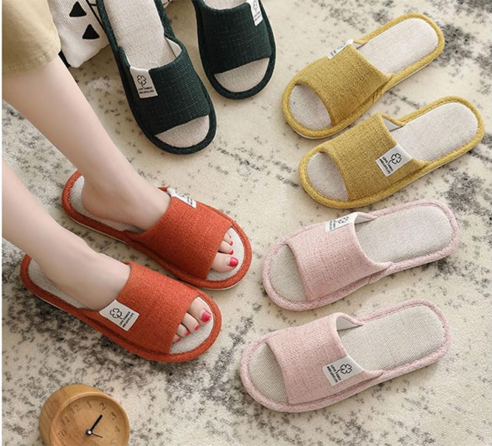 CHFUDUO Cute Nordic Style House Set of for and Stylish Indoor for Rooms and and Winter Japanese Shoe Slippers, 4, Guests, Women's Men's, Washable,