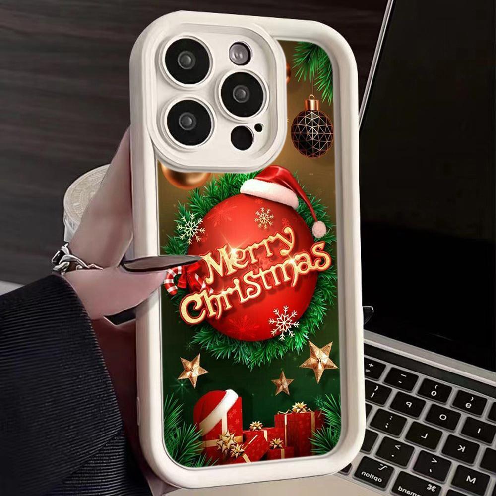 Ae113 Merry Christmas art Santa design art Phone Cases for Samsung A54 A05s A55 A53 A15 S23 S24 Ultra S25 Plus A35 Angel Eye Ladder Protective Cover