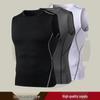 Men's PRO Fitness Compression Tank Top - High Elasticity, Sweat-Wicking, Quick-Drying, Sleeveless Round Neck Shirt