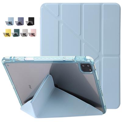 Funda For iPad Air 13 Pro 13 2024 Case With Pen Holder Acrylic Clear Hard Back Stand Smart Case For iPad Air 11 Pro 11 2024 Case