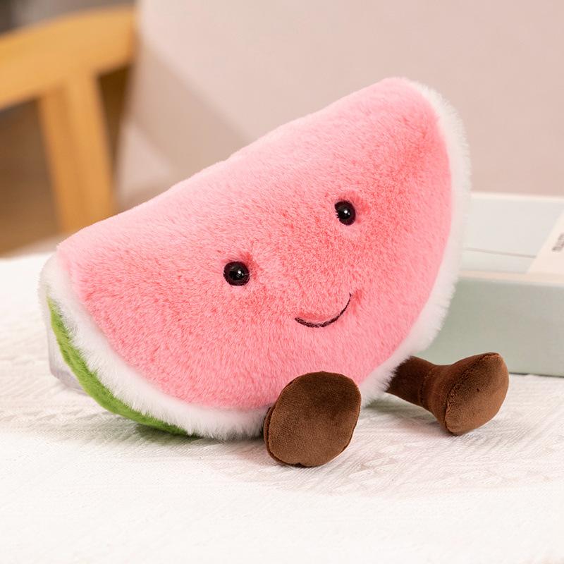 Cute Expression Fruit Doll Eggplant Banana Duck Pear Expression Doll Children's Plush Toy Grabbing Machine Doll Gift