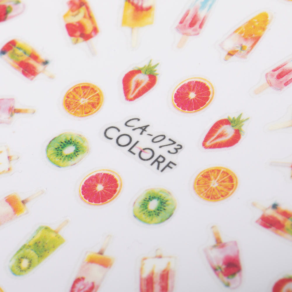 Naklejki Do Paznokci Cienkie Samoprzylepne Owoce Ca-073