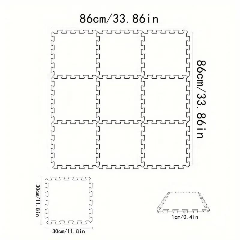 15pcs Foam Interlocking Floor Mats Soft Non-Toxic Baby Play Mat Solid Colored Puzzle Anti-slip Floor Mats Baby Toddler Carpet