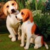 Beagle Dog Plush Toy Sitting Puppy Plushie Stuffed Animal Doll Pillow Home