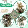Christmas Teardrop Swag Wreath Green Leaves Christmas Decoration for Front Door for Home Fireplace Holiday Party Garden