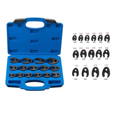 Chrome Plated Spanner Metric Crow Foot Wrench Open End Wrench Set