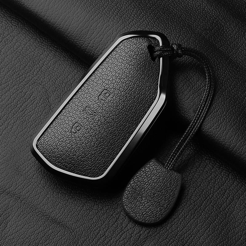AAABP1 Goatskin Car Key Case Cover For Volkswagen Golf 8 MK8 ID.3 ID.4 Cupra Skoda Octavia A8 SEAT Leon MK4 2020 2021 Formentor Tarraco