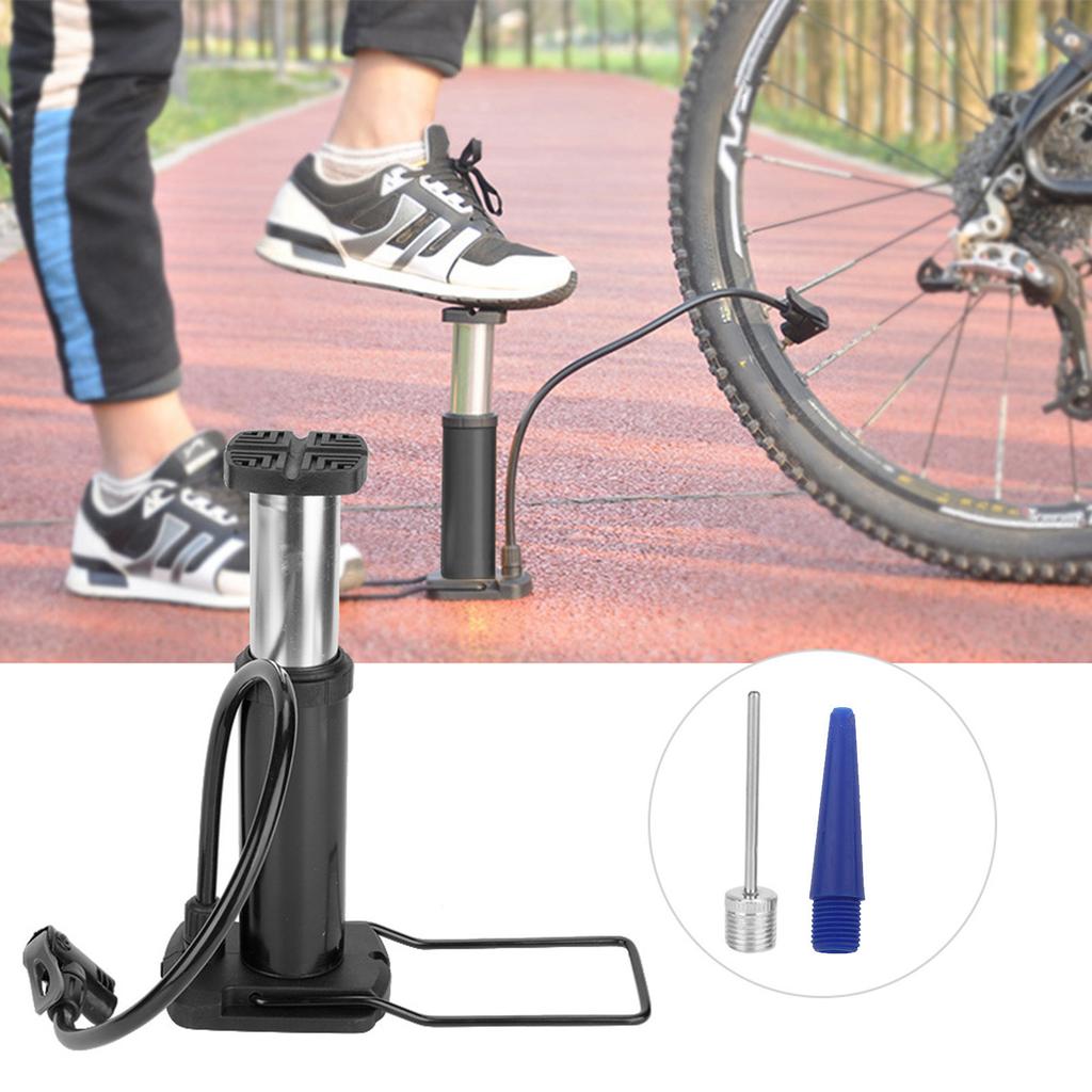 Bicycle Bike Foot Pump Mini Portable High Pressure Floor Inflator Tire Air Pump