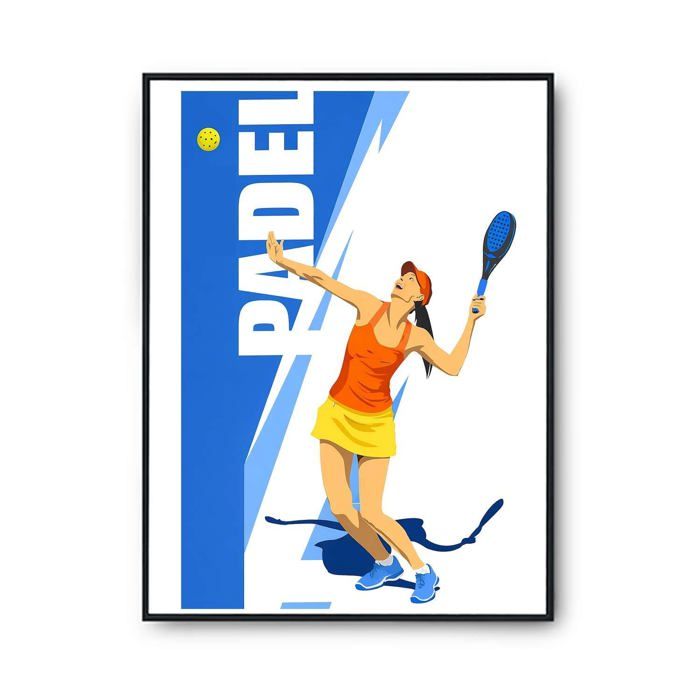 Affiche / Poster - PLANETEE - Féminin - A4 - Padel - Contemporain