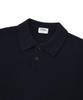 COVERNAT Lambswool Collared Knit Navy