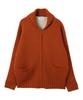 WEGO Unisex Cowichan Knit Oversized Simple Korean Solid Size Orange Men's Cardigan, Outerwear, Style, Color, Gift, Autumn/Winter Clothes, L,