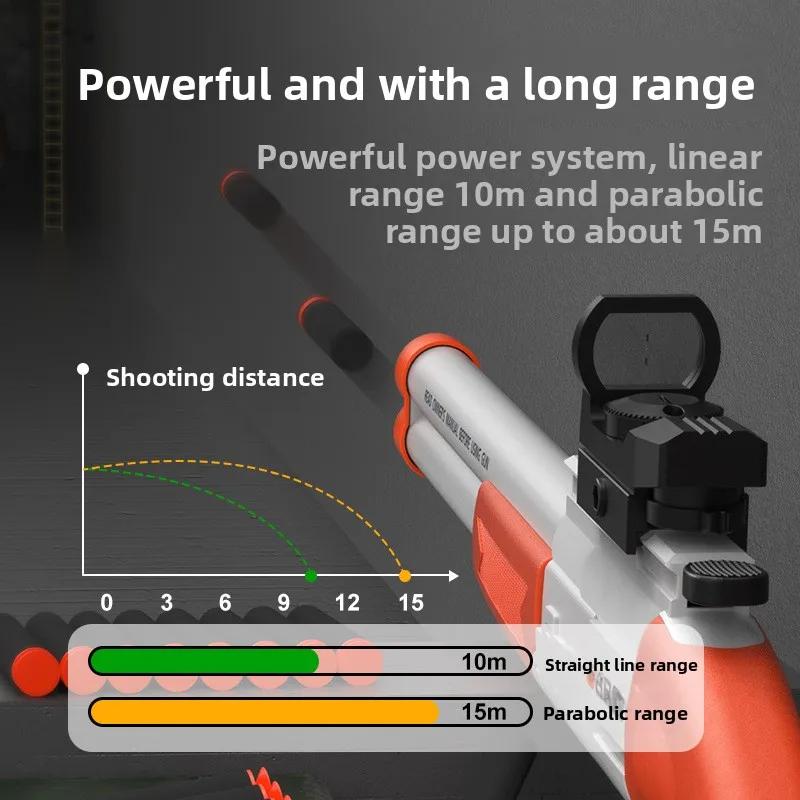 Toy Gun S686 Rifle Double Barreled Airsoft Launcher Dual Soft Bullets Outdoor Sports Game Pistola S Gun Weapon for Kids Gift