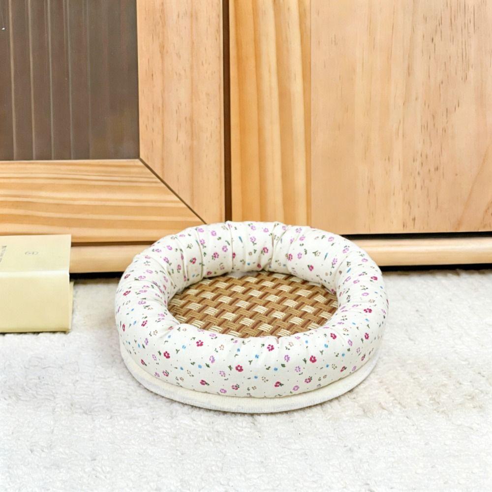 Heat-dissipating Hamster Cooling Bed Rattan Mat Hamster Sleeping Pad  All-season